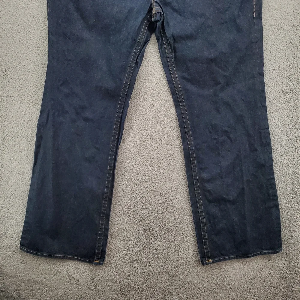 True Religion Ricky Straight Jeans Mens 44 Dark Wash Made In USA